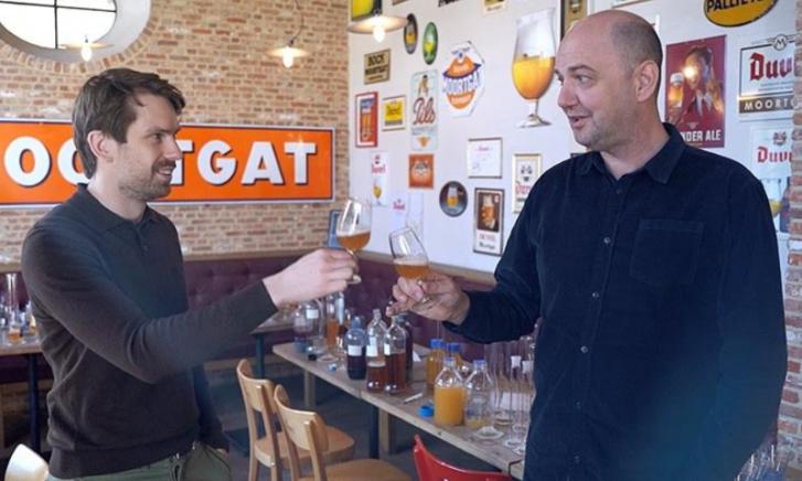 Wereldkampioen Sommelier Arvid en Duvel meesterbrouwer Hedwig 